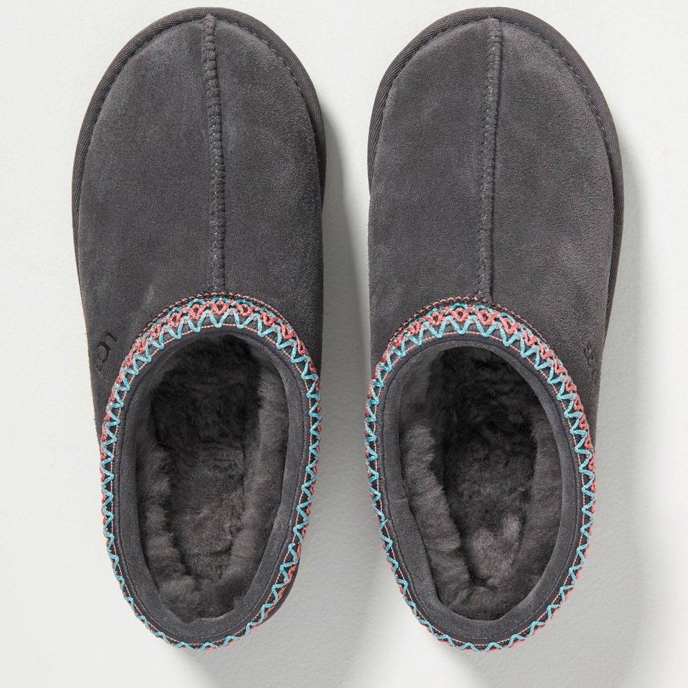NEW NIB UGG Tasman Slippers Gray 8 (Anthropologie)